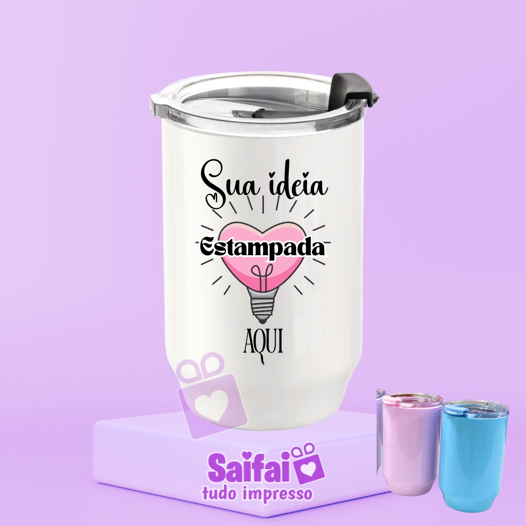 Copo Veicular Personalizado em Polímero – Estilo, Praticidade e a Sua Marca Sempre com Você!